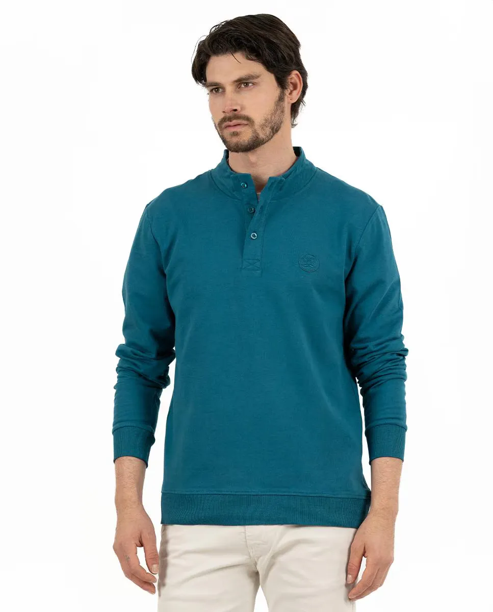 Мужская хлопковая толстовка с воротником на пуговицах Makarthy, синий
Мужская хлопковая толстовка с воротником на пуговицах Makarthy, синий