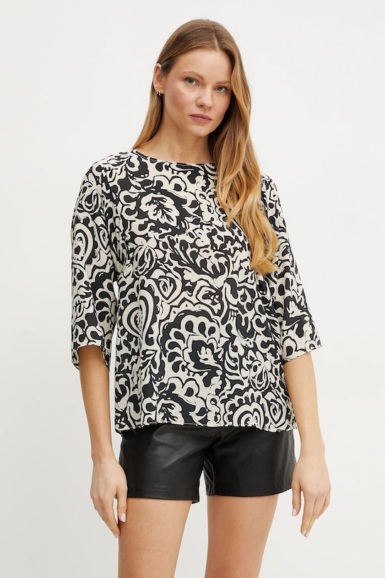 Шелковая блузка Weekend Max Mara, черный 
Шелковая блузка Weekend Max Mara, черный