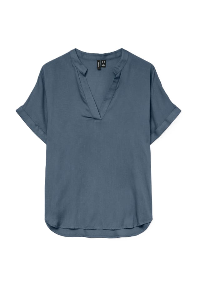 Блузка-Рубашка с разрезом по горловине Vero Moda, синий
Блузка-Рубашка с разрезом по горловине Vero Moda, синий