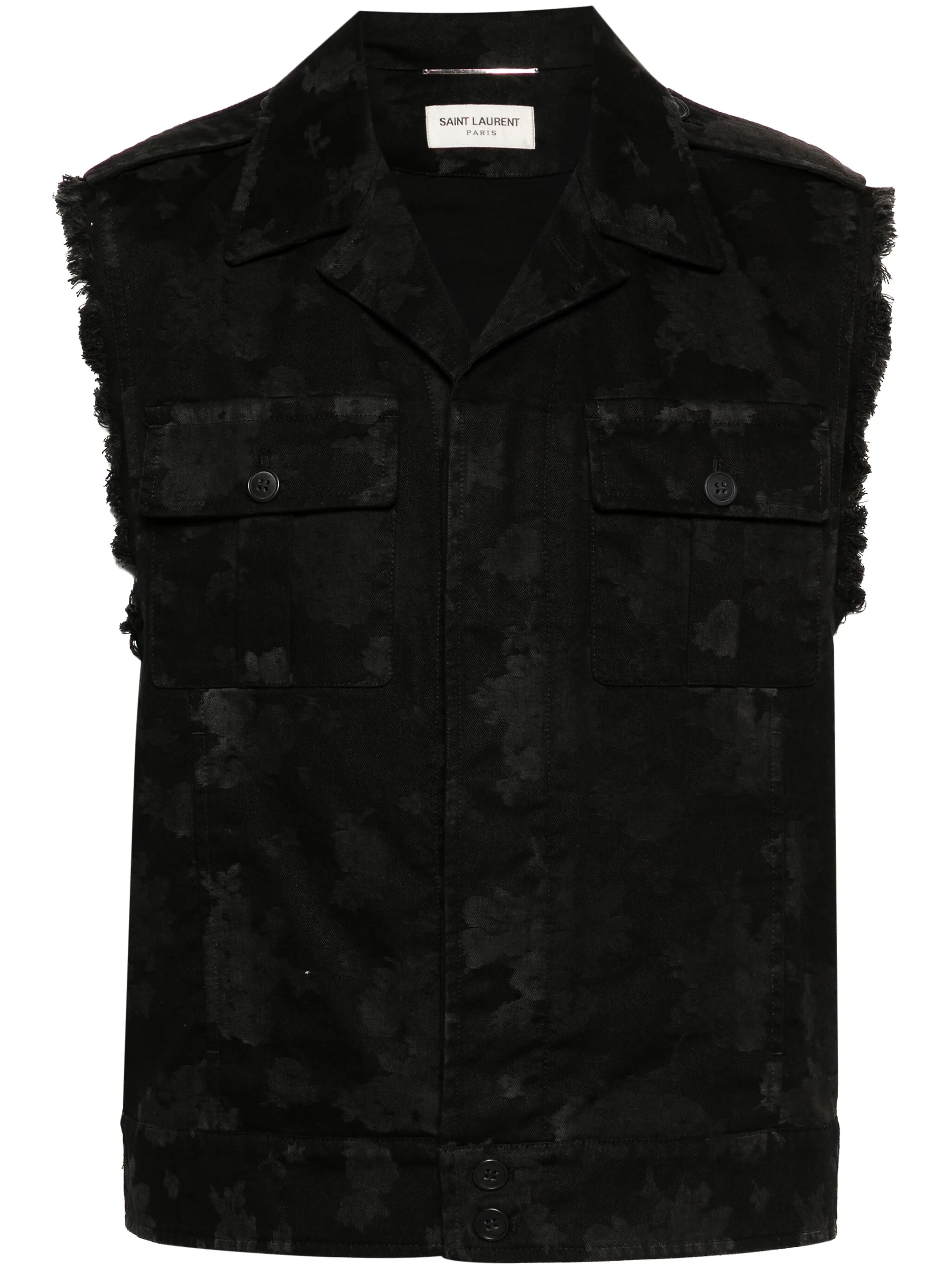 Жилет с абстрактным принтом Saint Laurent, черный
Жилет с абстрактным принтом Saint Laurent, черный