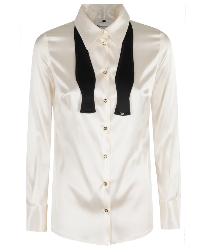 Атласная рубашка с длинными рукавами, молочного цвета. Elisabetta Franchi, бежевый
Атласная рубашка с длинными рукавами, молочного цвета. Elisabetta Franchi, бежевый