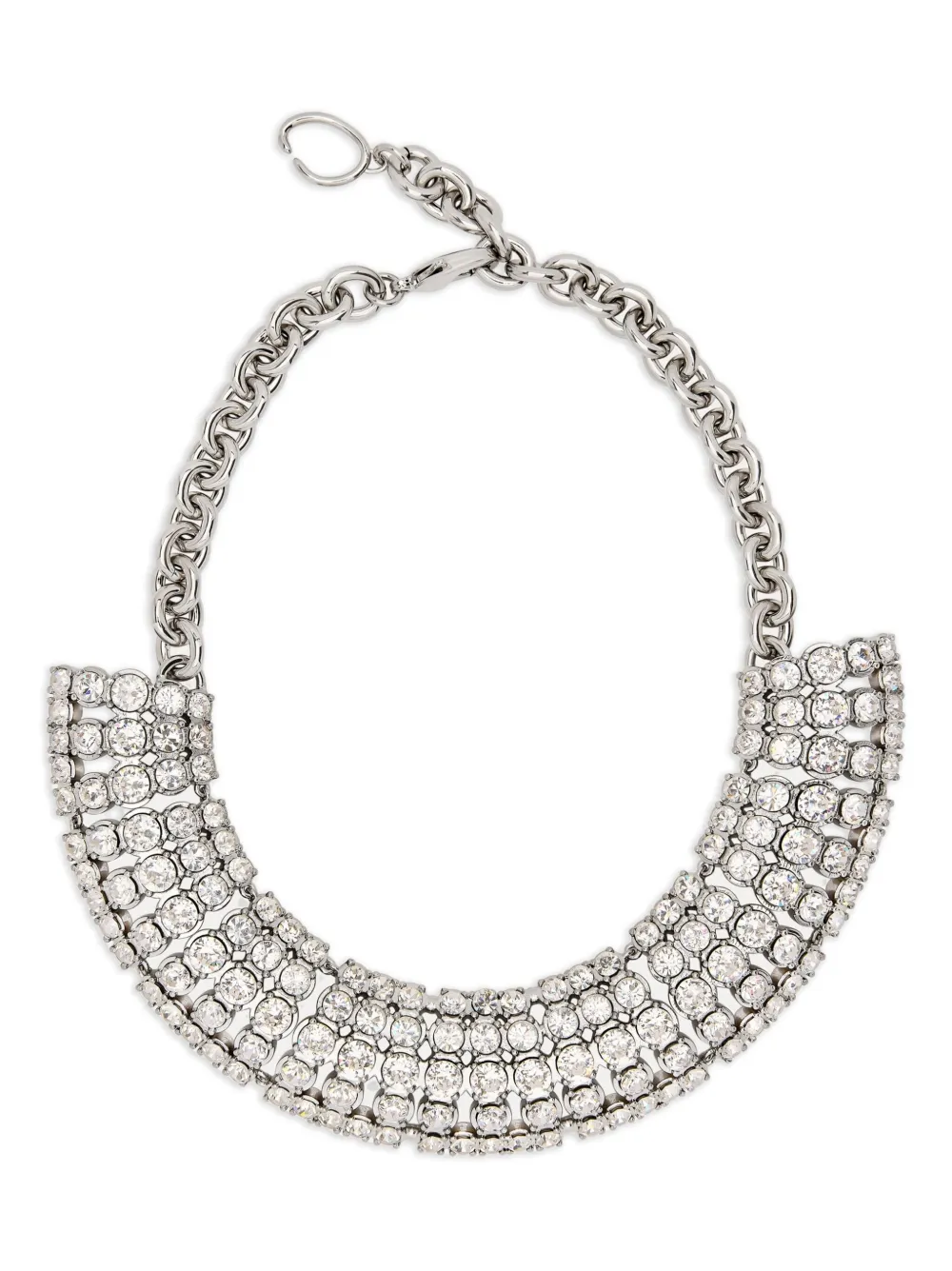 Колье с кристаллами Oscar de la Renta, серебяный 
Колье с кристаллами Oscar de la Renta, серебяный