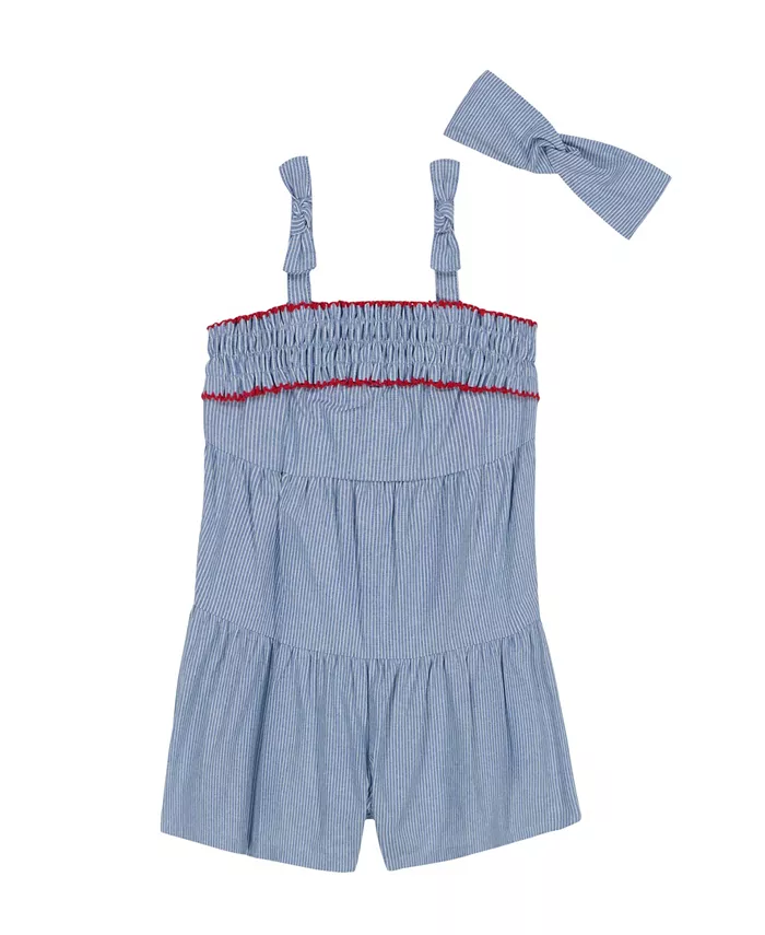 Детский комплект для девочек: джинсовый комбинезон в полоску и повязка на голову (2 предмета) Tommy Hilfiger
Детский комплект для девочек: джинсовый комбинезон в полоску и повязка на голову (2 предмета) Tommy Hilfiger