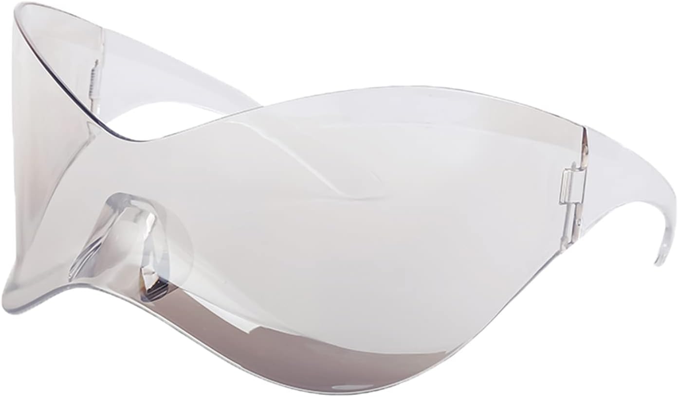 LJCZKA Футуристические солнцезащитные очки большого размера в стиле Y2k для мужчин и женщин, облегающие, модные, как маска-щит, стильные солнцезащитные очки для женщин, Transparent
LJCZKA Футуристические солнцезащитные очки большого размера в стиле Y2k для мужчин и женщин, облегающие, модные, как маска-щит, стильные солнцезащитные очки для женщин, Transparent