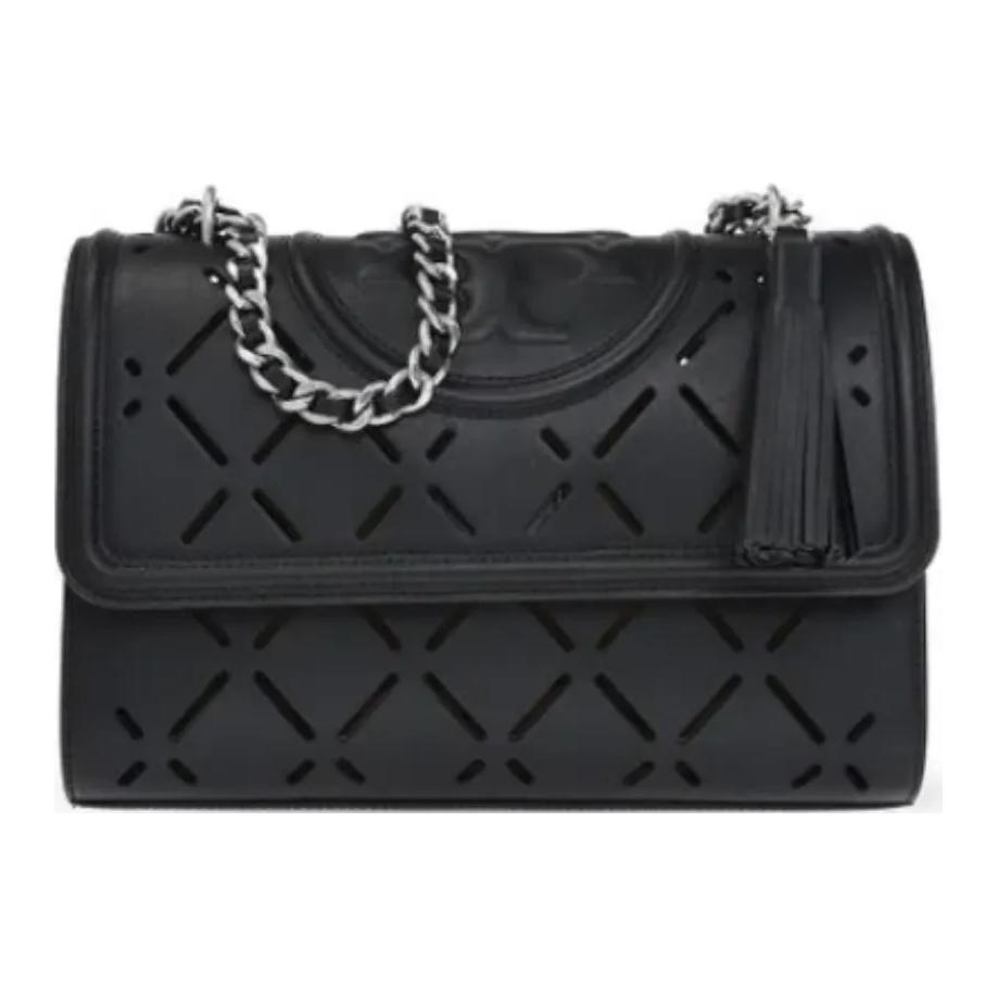 Кожаная сумка Fleming через плечо на ремне Tory Burch черная
Кожаная сумка Fleming через плечо на ремне Tory Burch черная