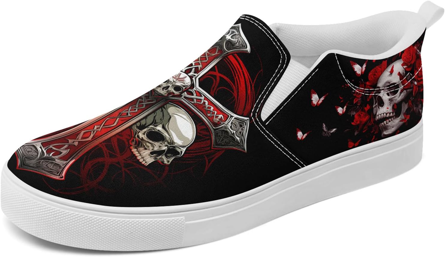 Женские готические кеды с черепом coolcustomize, слипоны, эластичный текстиль, повседневные лоферы, рок и панк, низкие кеды для ходьбы, мужские, белый
Женские готические кеды с черепом coolcustomize, слипоны, эластичный текстиль, повседневные лоферы, рок и панк, низкие кеды для ходьбы, мужские, белый