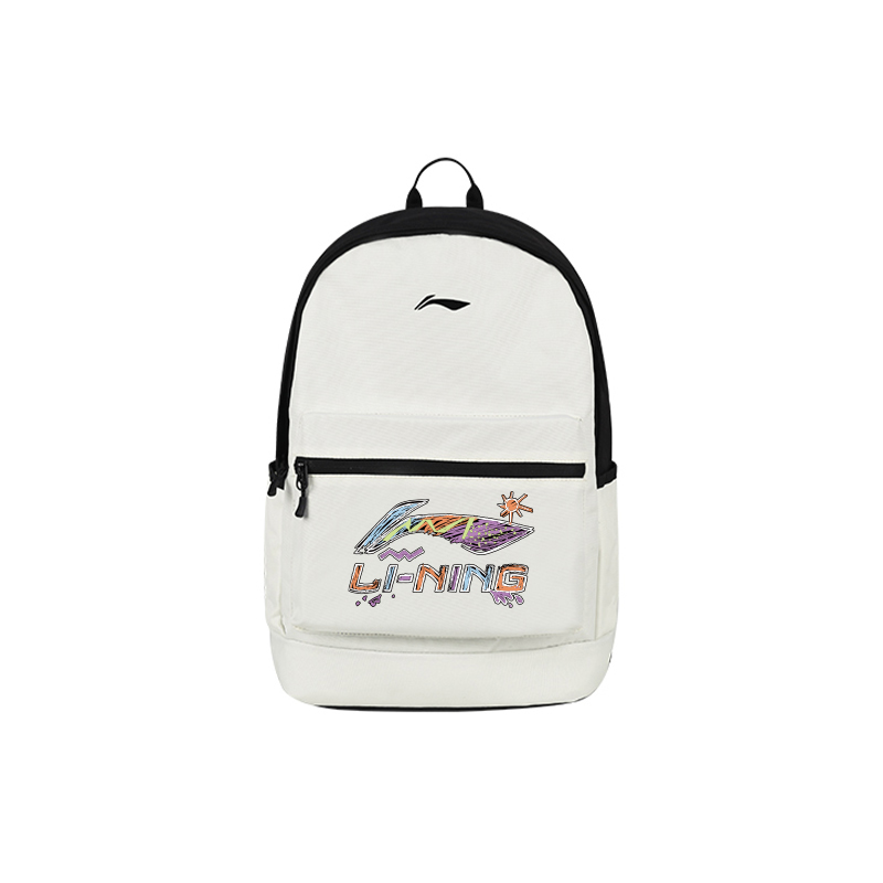 LINING Полиэстеровый рюкзак унисекс черно-белый с рисунком солнца, White Black-Sun Painted 
LINING Полиэстеровый рюкзак унисекс черно-белый с рисунком солнца, White Black-Sun Painted