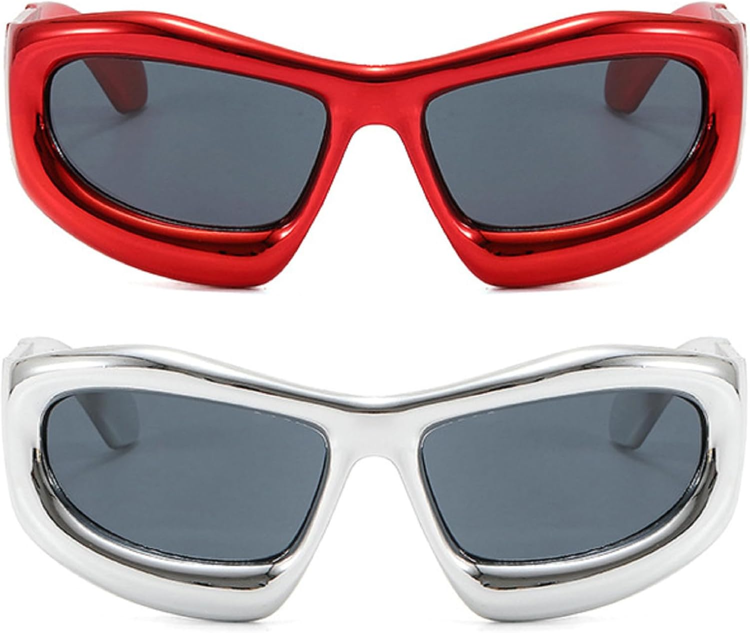 Модные солнцезащитные очки с синими зеркальными линзами в стиле Y2K для женщин, винтажные большие солнцезащитные очки «кошачий глаз» для мужчин, хип-хоп панк очки, женские солнцезащитные очки mincl, 2pcs-red&silver Gray
Модные солнцезащитные очки с синими зеркальными линзами в стиле Y2K для женщин, винтажные большие солнцезащитные очки «кошачий глаз» для мужчин, хип-хоп панк очки, женские солнцезащитные очки mincl, 2pcs-red&silver Gray
