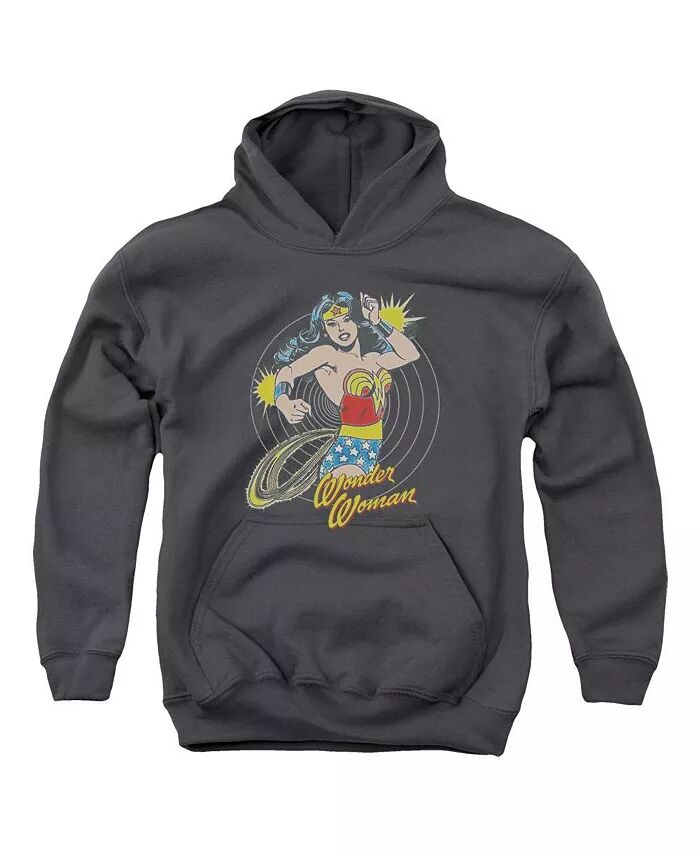 Толстовка с капюшоном для мальчиков и подростков Spinning Pull Over DC Comics, серый 
Толстовка с капюшоном для мальчиков и подростков Spinning Pull Over DC Comics, серый