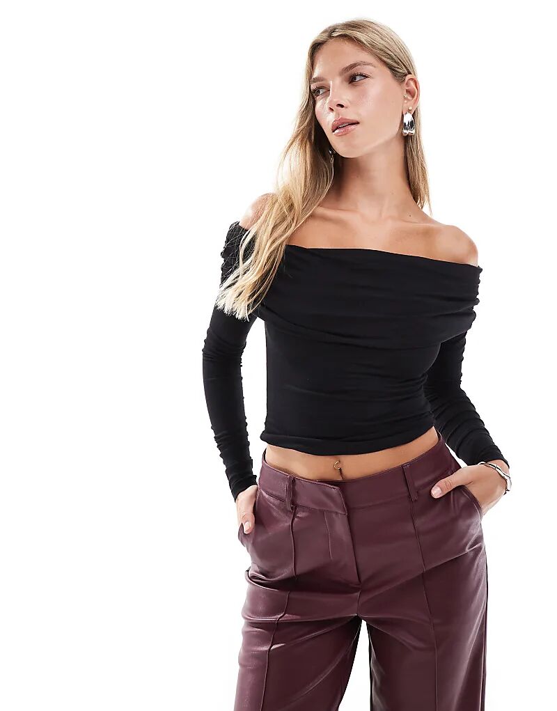 Облегающий топ Cotton On Rhi с длинными рукавами и сборками на плечах черного цвета Cotton:On
Облегающий топ Cotton On Rhi с длинными рукавами и сборками на плечах черного цвета Cotton:On