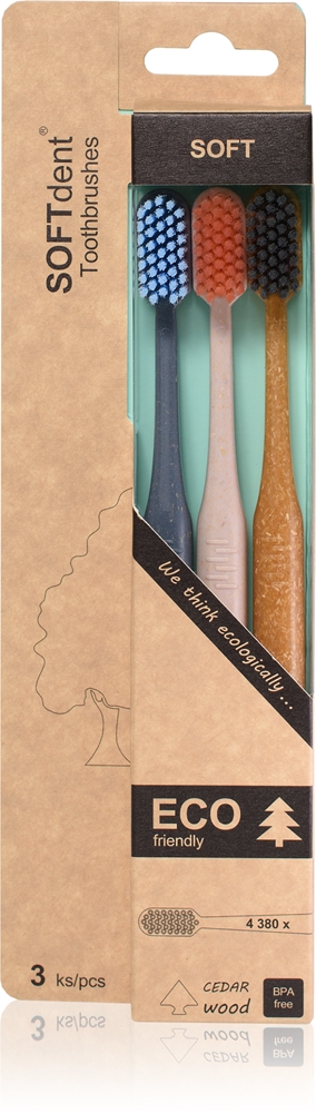 Эко-Мягкая зубная щетка Softdent, 3 шт
Эко-Мягкая зубная щетка Softdent, 3 шт