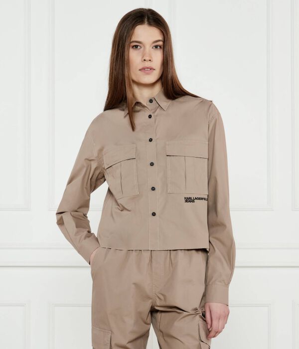 Рубашка женская Karl Lagerfeld Jeans с накладными карманами, бежевый
Рубашка женская Karl Lagerfeld Jeans с накладными карманами, бежевый
