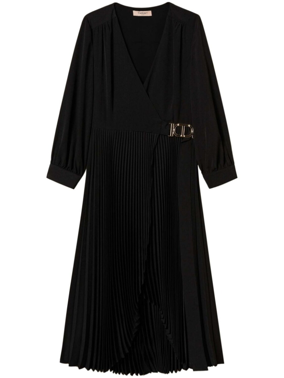 TWINSET креповое платье миди со складками, черный
TWINSET креповое платье миди со складками, черный