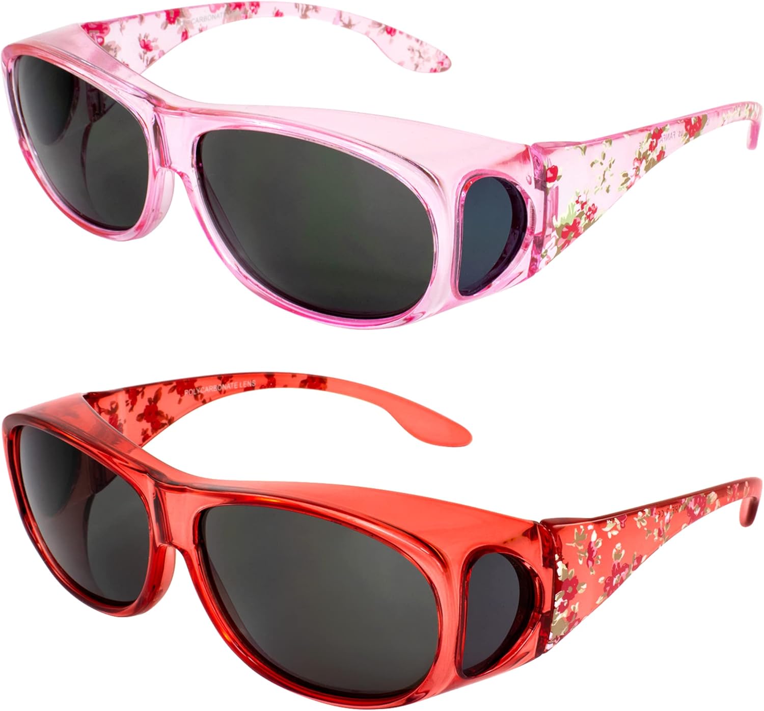 Солнцезащитные очки Global Vision Eyewear Fanfare-2 для женщин, 2 пары, розово-красная оправа с цветочным узором и дымчатыми линзами, надеваются поверх обычных очков, Pink & Red
Солнцезащитные очки Global Vision Eyewear Fanfare-2 для женщин, 2 пары, розово-красная оправа с цветочным узором и дымчатыми линзами, надеваются поверх обычных очков, Pink & Red