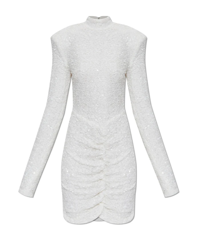 Мини-Платье с пайетками и высоким воротником. Rotate Birger Christensen, белый
Мини-Платье с пайетками и высоким воротником. Rotate Birger Christensen, белый