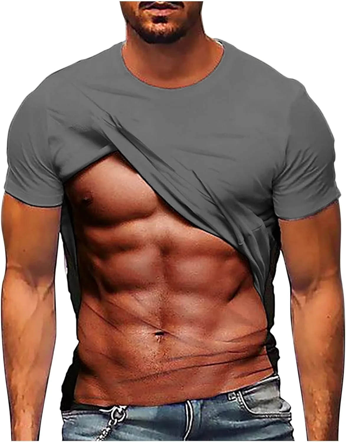 Футболка с принтом для мужчин Funny Muscle Print
Футболка с принтом для мужчин Funny Muscle Print