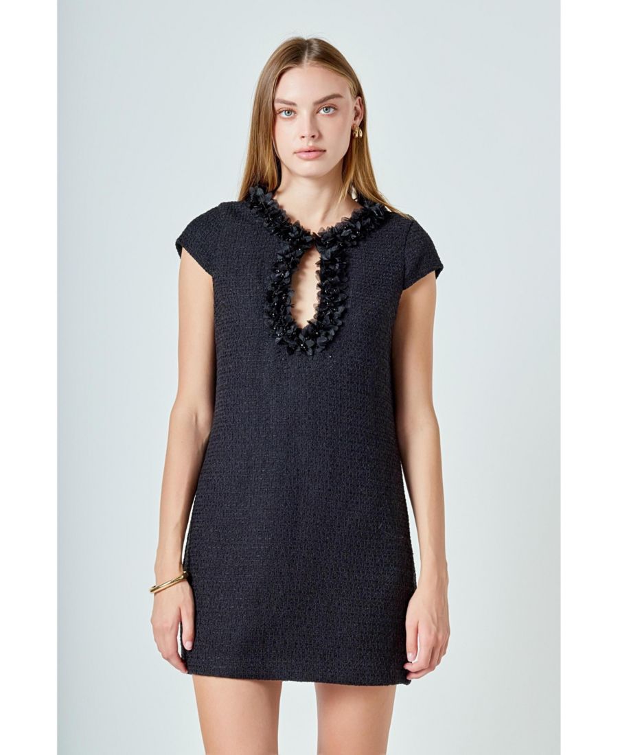 Женское твидовое платье-футляр с цветочной отделкой endless rose, Black
Женское твидовое платье-футляр с цветочной отделкой endless rose, Black