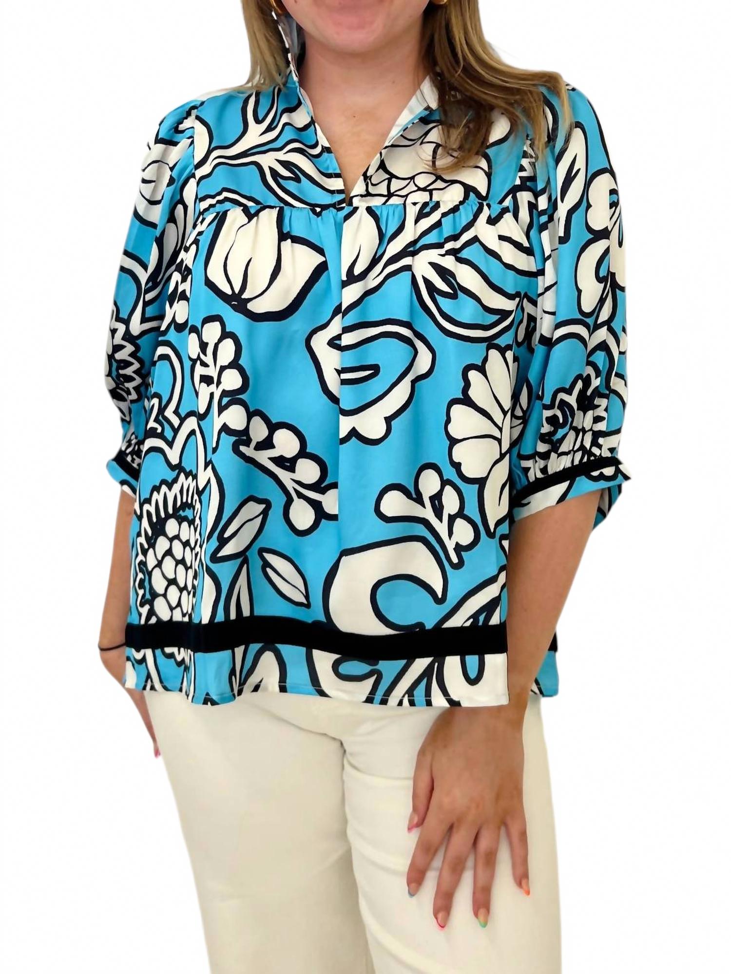 Топ Eliza с пышными рукавами в аква-цветочном принте Jade, Aqua Floral
Топ Eliza с пышными рукавами в аква-цветочном принте Jade, Aqua Floral