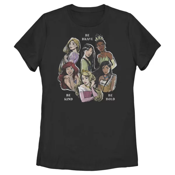 Футболка для юниоров с принтом «Принцессы Рапунцель, Мулан, Тиана, Ариэль, Аврора и Покахонтас: будь храбрым, будь добрым, будь смелым» Disney, черный
Футболка для юниоров с принтом «Принцессы Рапунцель, Мулан, Тиана, Ариэль, Аврора и Покахонтас: будь храбрым, будь добрым, будь смелым» Disney, черный