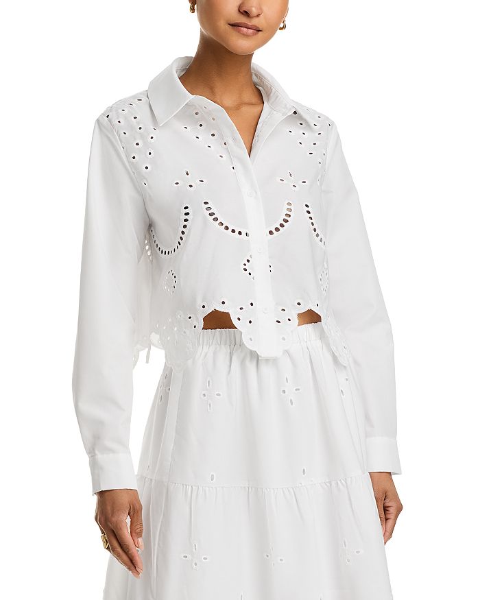 Топ с пуговицами спереди и люверсами - эксклюзив AQUA, белый
Топ с пуговицами спереди и люверсами - эксклюзив AQUA, белый