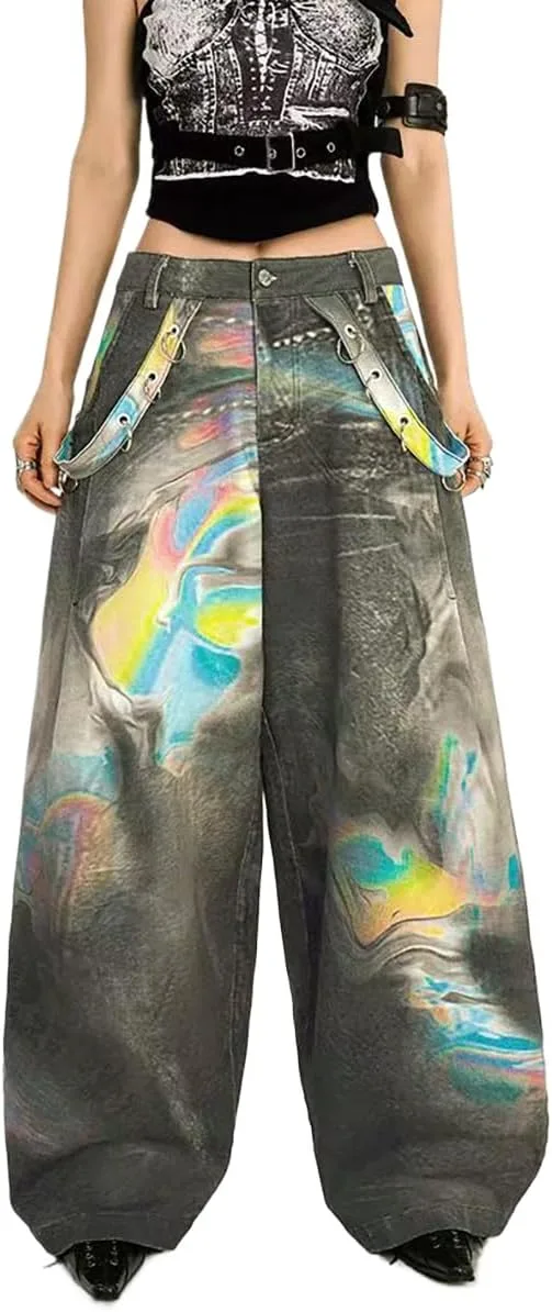 Женские джинсы Wide Leg в ретро-стиле с американским принтом INFENU
Женские джинсы Wide Leg в ретро-стиле с американским принтом INFENU