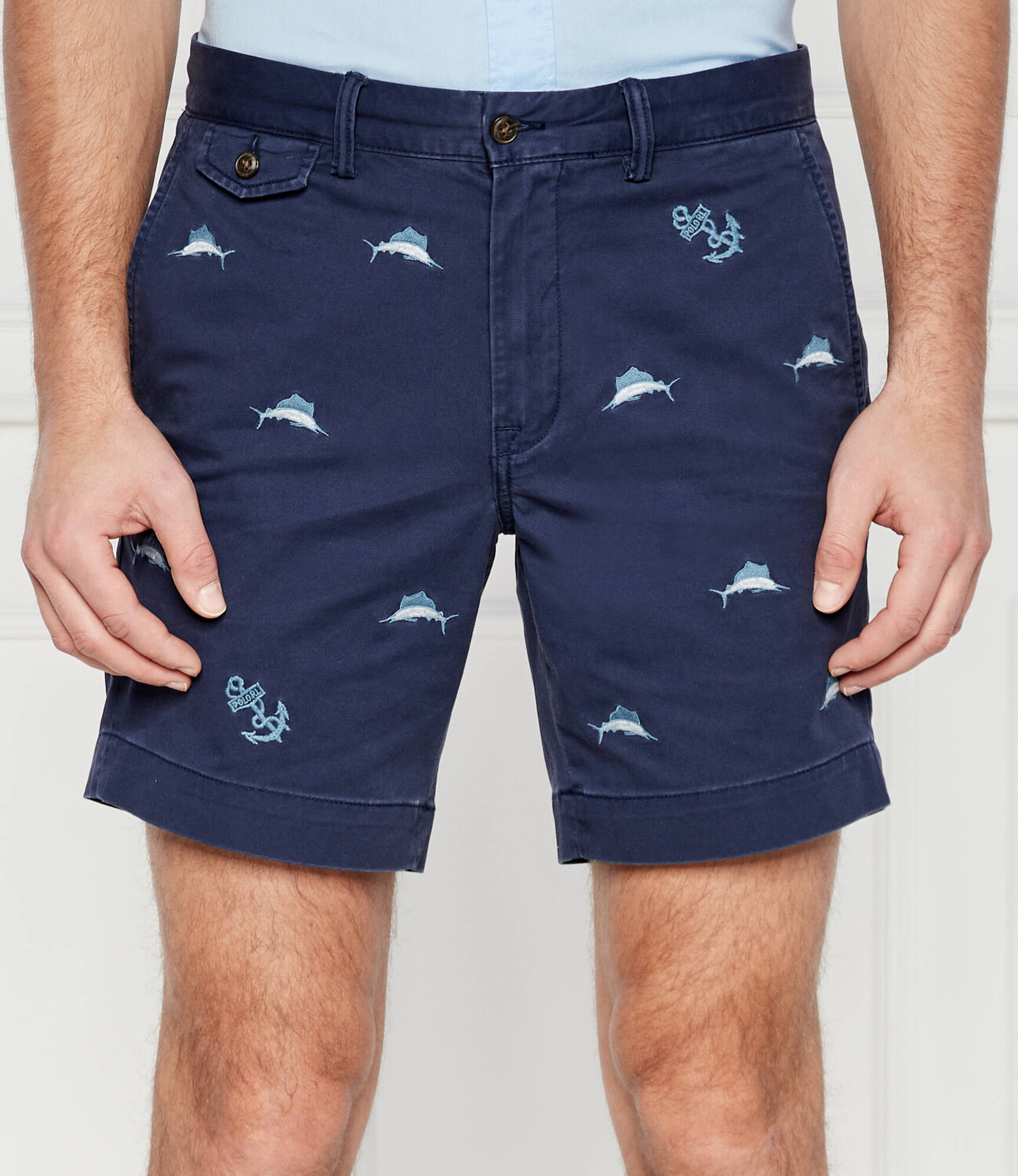 Шорты POLO RALPH LAUREN Straight fit stretch, темно-синий 
Шорты POLO RALPH LAUREN Straight fit stretch, темно-синий