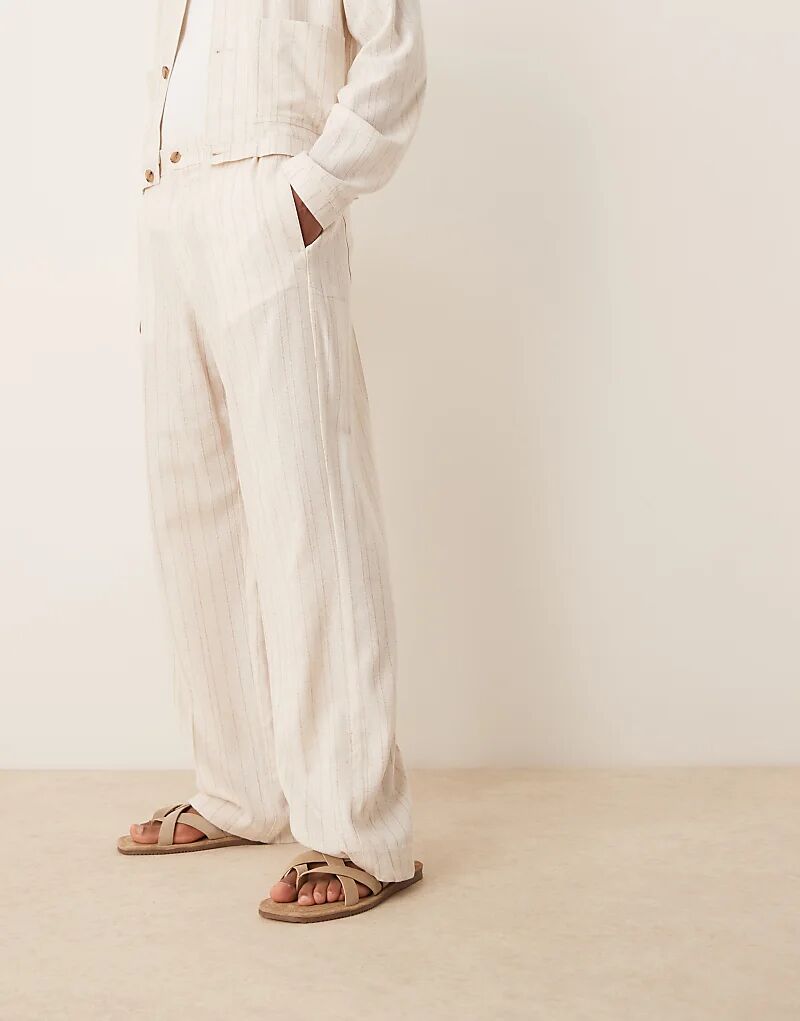 Элегантные брюки прямого кроя из смеси льна ASOS DESIGN в тонкую полоску цвета песочного камня
Элегантные брюки прямого кроя из смеси льна ASOS DESIGN в тонкую полоску цвета песочного камня