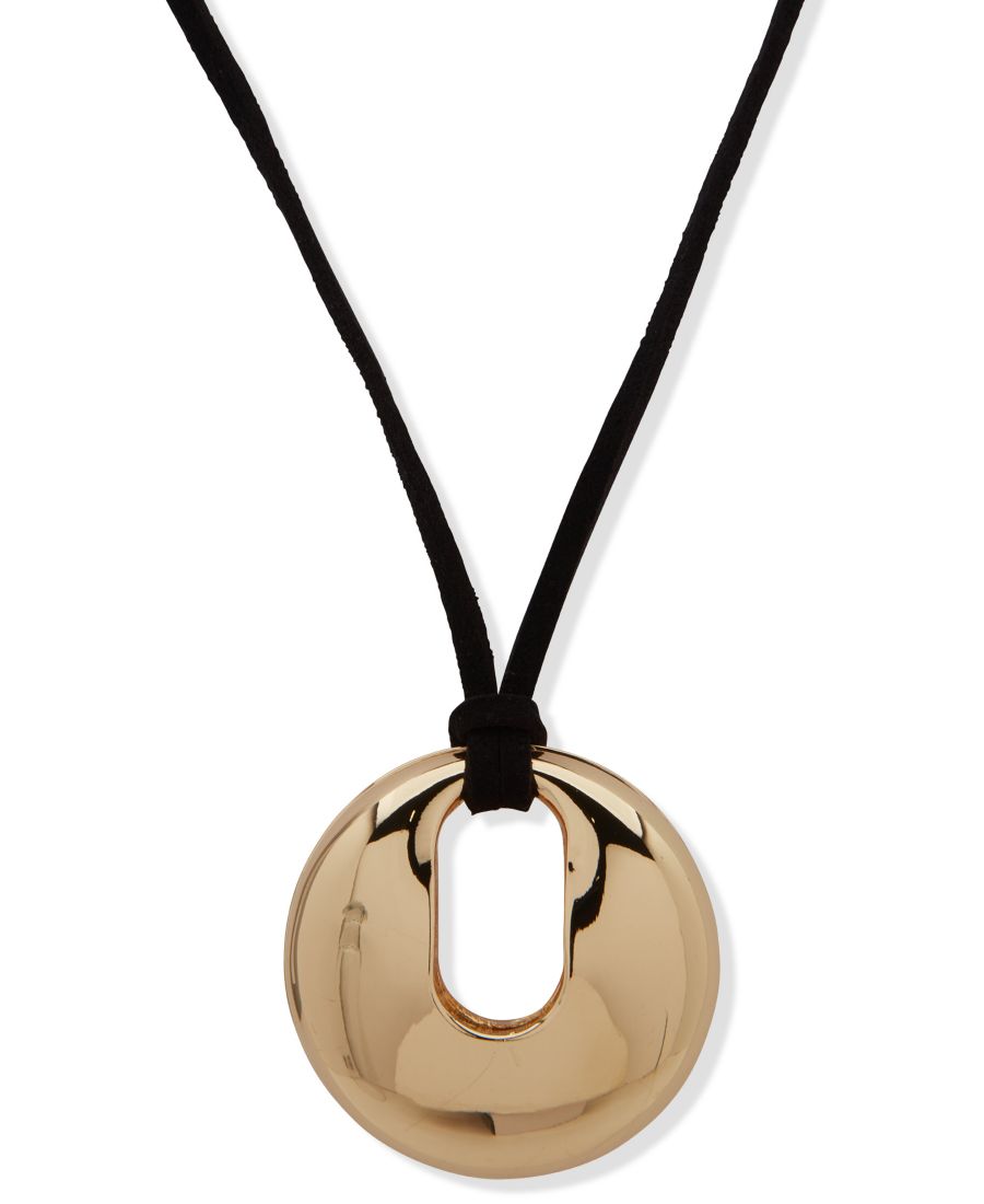 Подвеска на колье из полированного шнура золотистого цвета с отделкой под искусственную замшу Anne Klein, Gold
Подвеска на колье из полированного шнура золотистого цвета с отделкой под искусственную замшу Anne Klein, Gold