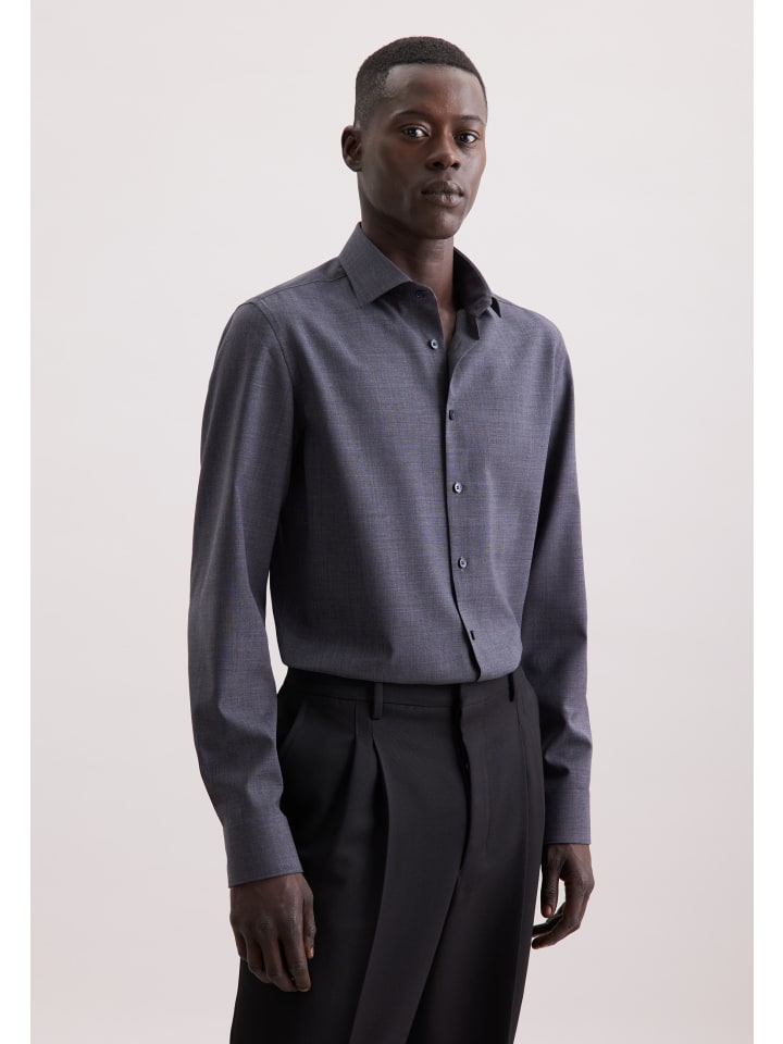 Рубашка делового кроя серого цвета Seidensticker
Рубашка делового кроя серого цвета Seidensticker