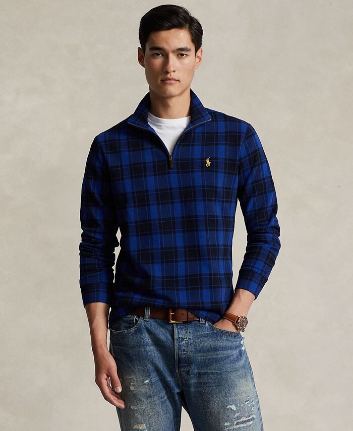 Мужской хлопковый пуловер в рубчик с молнией на четверть Polo Ralph Lauren, цвет Holiday Check Sistine Blue
Мужской хлопковый пуловер в рубчик с молнией на четверть Polo Ralph Lauren, цвет Holiday Check Sistine Blue