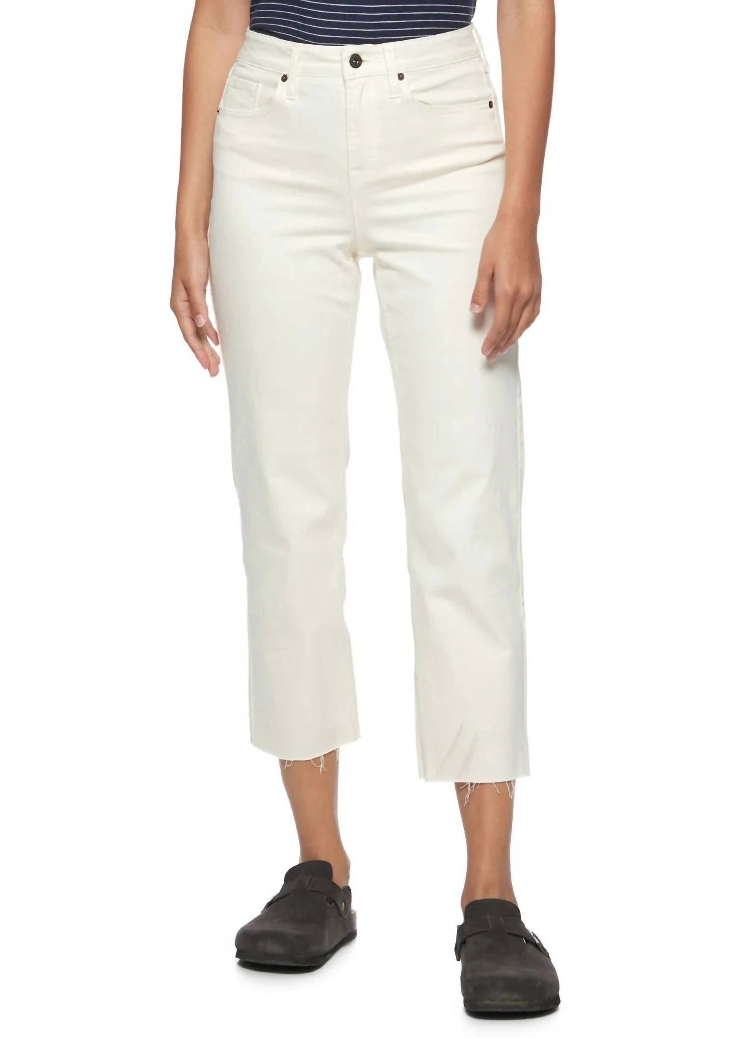 Прямые джинсы Brighton с высокой талией, кремового цвета Flags & Anthem 
Прямые джинсы Brighton с высокой талией, кремового цвета Flags & Anthem