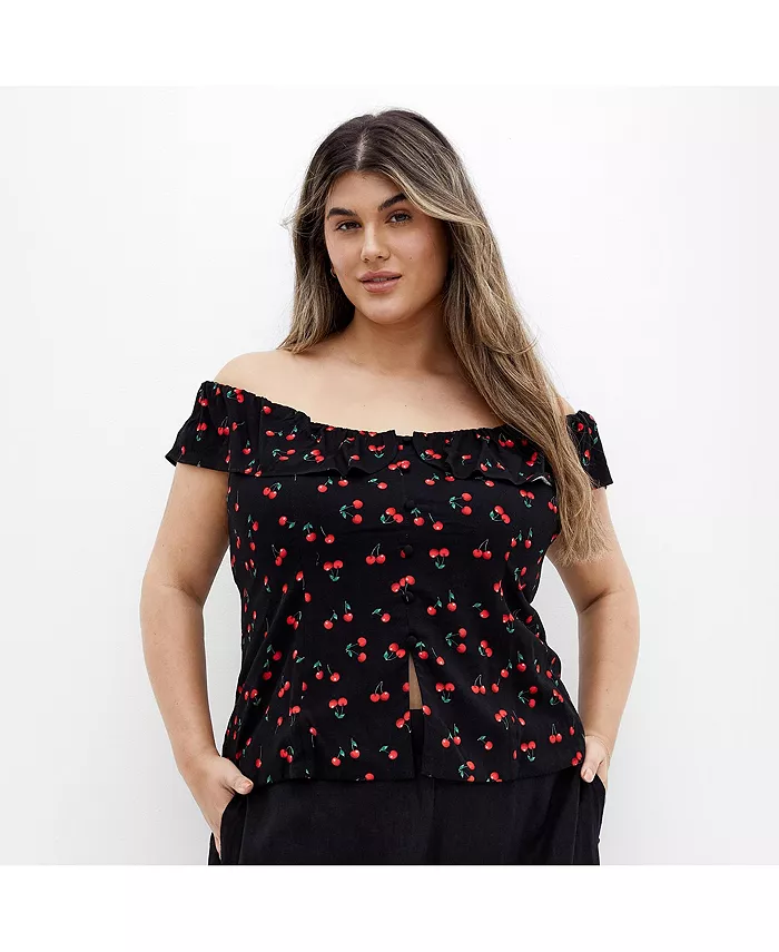 Топ Белла больших размеров CITY CHIC, черный
Топ Белла больших размеров CITY CHIC, черный