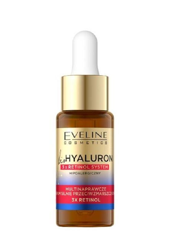 Eveline BioHyaluron 3x Retinol сыворотка для лица, 18 ml
Eveline BioHyaluron 3x Retinol сыворотка для лица, 18 ml