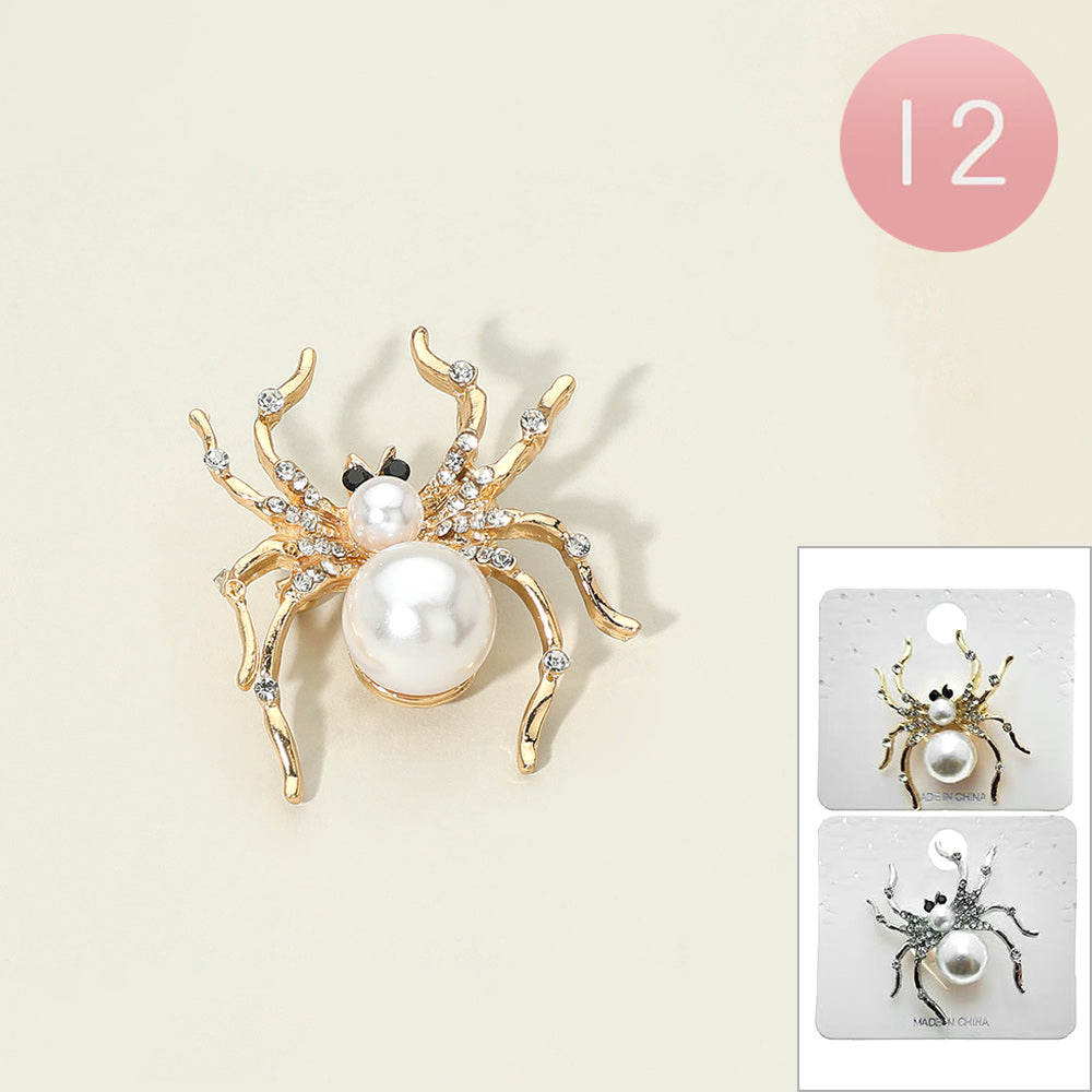 12 шт. - Броши-пауки с жемчужным акцентом и стразами Fashnzfab, Assorted
12 шт. - Броши-пауки с жемчужным акцентом и стразами Fashnzfab, Assorted
