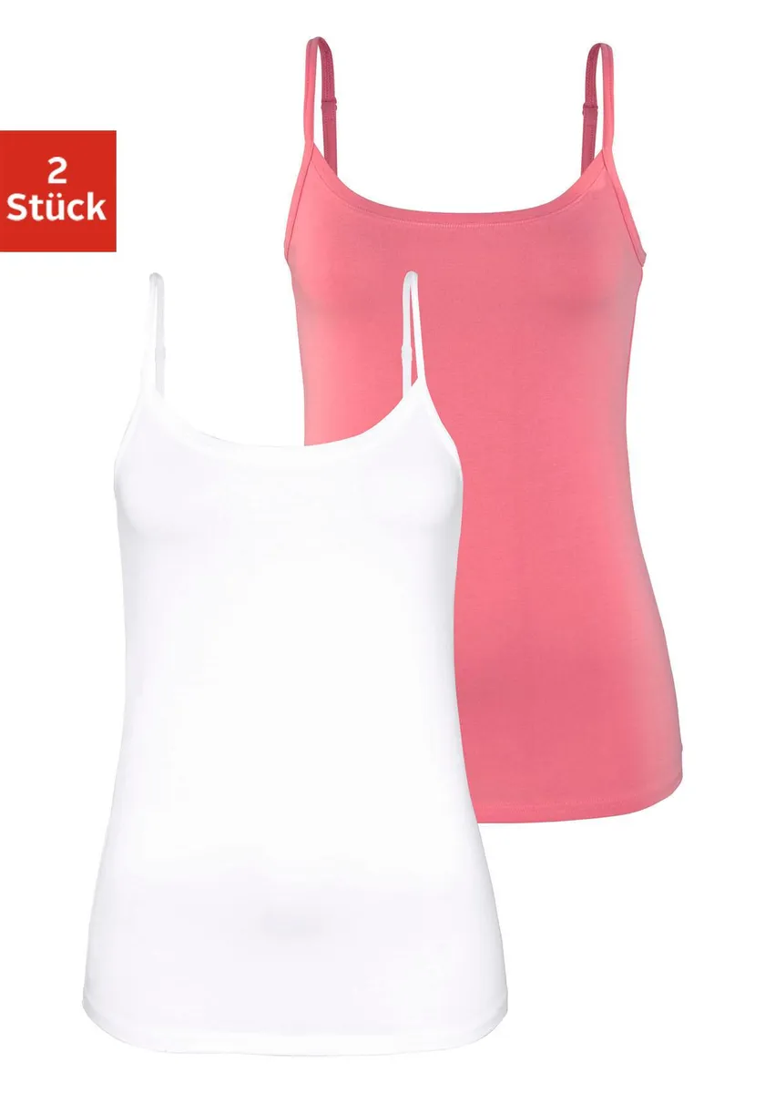 Топ Vivance спагетти (2 шт. в упаковке), с регулируемыми бретелями, белый 
Топ Vivance спагетти (2 шт. в упаковке), с регулируемыми бретелями, белый