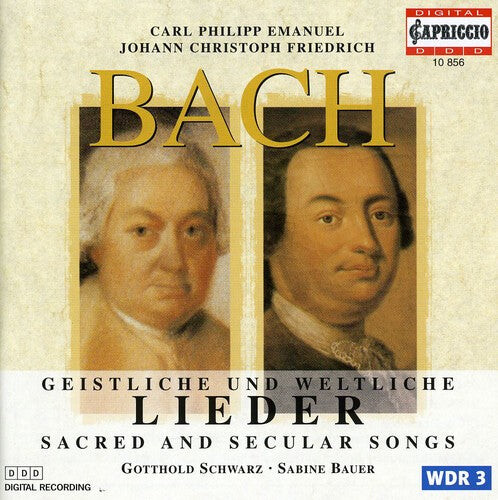 CD диск Bach, C.P.E. / Bach, J.C.F. / Schwarz / Bauer: Sacred & Secular Songs
CD диск Bach, C.P.E. / Bach, J.C.F. / Schwarz / Bauer: Sacred & Secular Songs