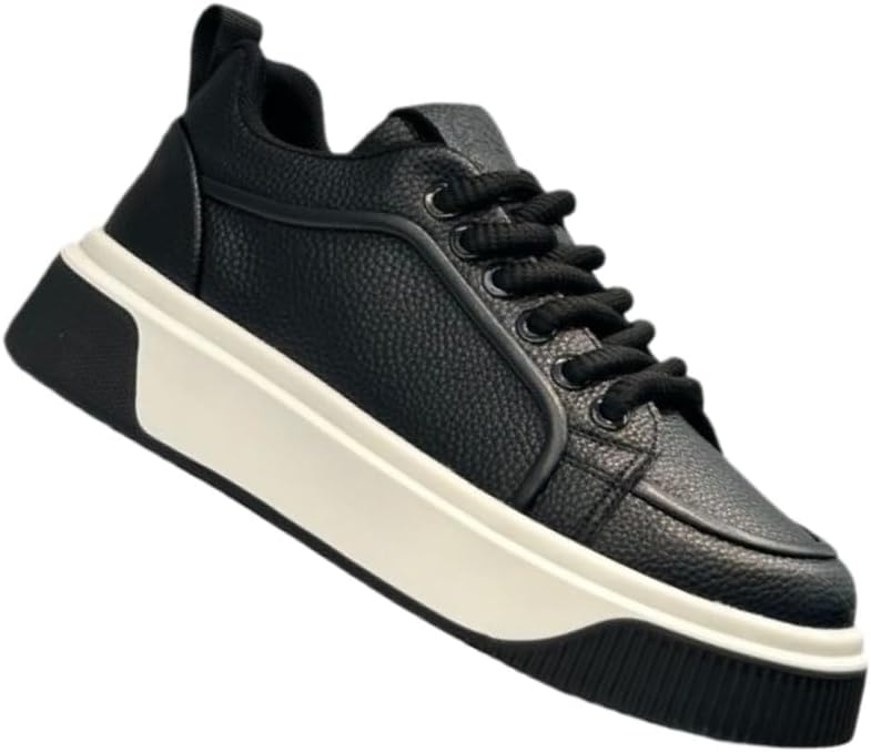 Мужские повседневные кожаные спортивные кроссовки большого размера с толстой подошвой, удобной шнуровкой, подходят для повседневной носки Fmshi, черный
Мужские повседневные кожаные спортивные кроссовки большого размера с толстой подошвой, удобной шнуровкой, подходят для повседневной носки Fmshi, черный