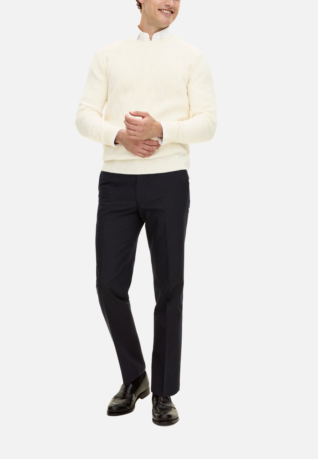 Джемпер ASTON ROUNDNECK Oscar Jacobson, белый 
Джемпер ASTON ROUNDNECK Oscar Jacobson, белый