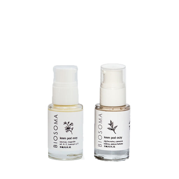Набор: крем для коррекции кожи вокруг глаз, 15 г + крем для восстановления кожи вокруг глаз, 15 г Biosoma
Набор: крем для коррекции кожи вокруг глаз, 15 г + крем для восстановления кожи вокруг глаз, 15 г Biosoma