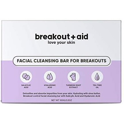 Breakoutaid Веганское очищающее мыло для лица с салициловой кислотой и гиалуроновой кислотой, 100 г, 3,5 унции, My White Secret
Breakoutaid Веганское очищающее мыло для лица с салициловой кислотой и гиалуроновой кислотой, 100 г, 3,5 унции, My White Secret