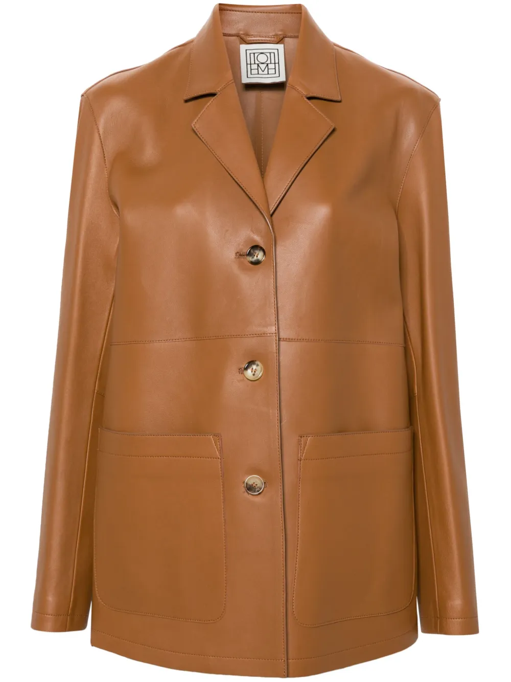 Жакет с заостренными лацканами TOTEME, коричневый 
Жакет с заостренными лацканами TOTEME, коричневый