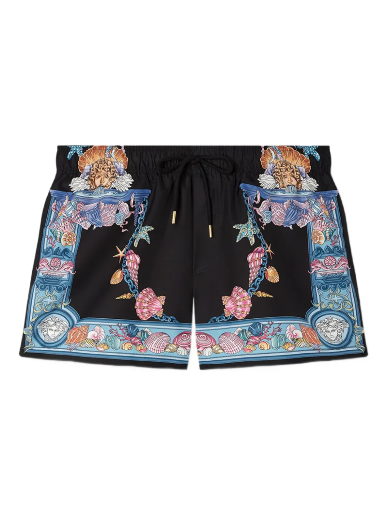 Versace плавки-шорты Coral Theater, черный 
Versace плавки-шорты Coral Theater, черный