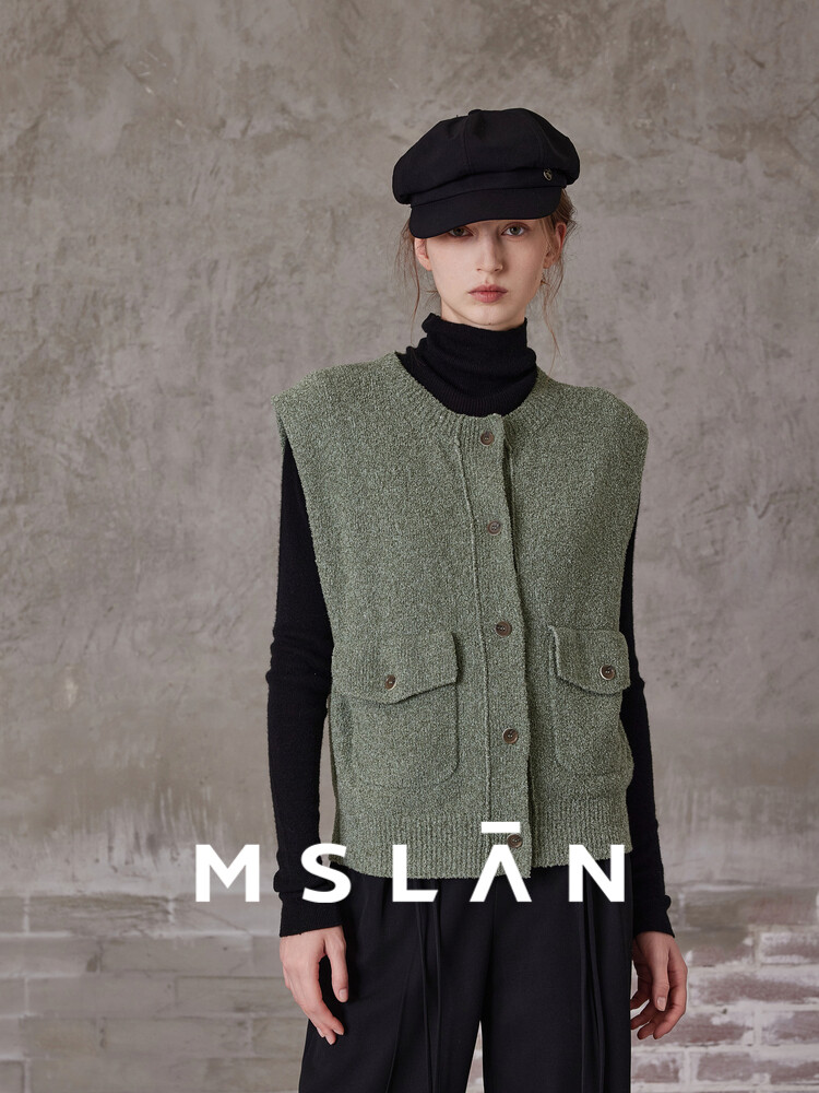 Жилет вязаный MSlan Mint Mambo с круглым вырезом и двойными карманами, зеленый
Жилет вязаный MSlan Mint Mambo с круглым вырезом и двойными карманами, зеленый