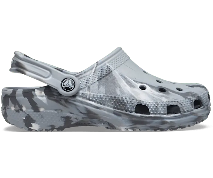 Классические мраморные сабо Crocs мужские, цвет Light Grey / Multi
Классические мраморные сабо Crocs мужские, цвет Light Grey / Multi