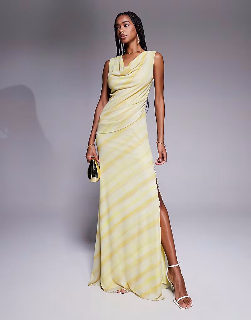 Длинное сетчатое платье-хомутик с глубоким вырезом и витыми бретелями ASOS DESIGN в полосатый рисунок
Длинное сетчатое платье-хомутик с глубоким вырезом и витыми бретелями ASOS DESIGN в полосатый рисунок