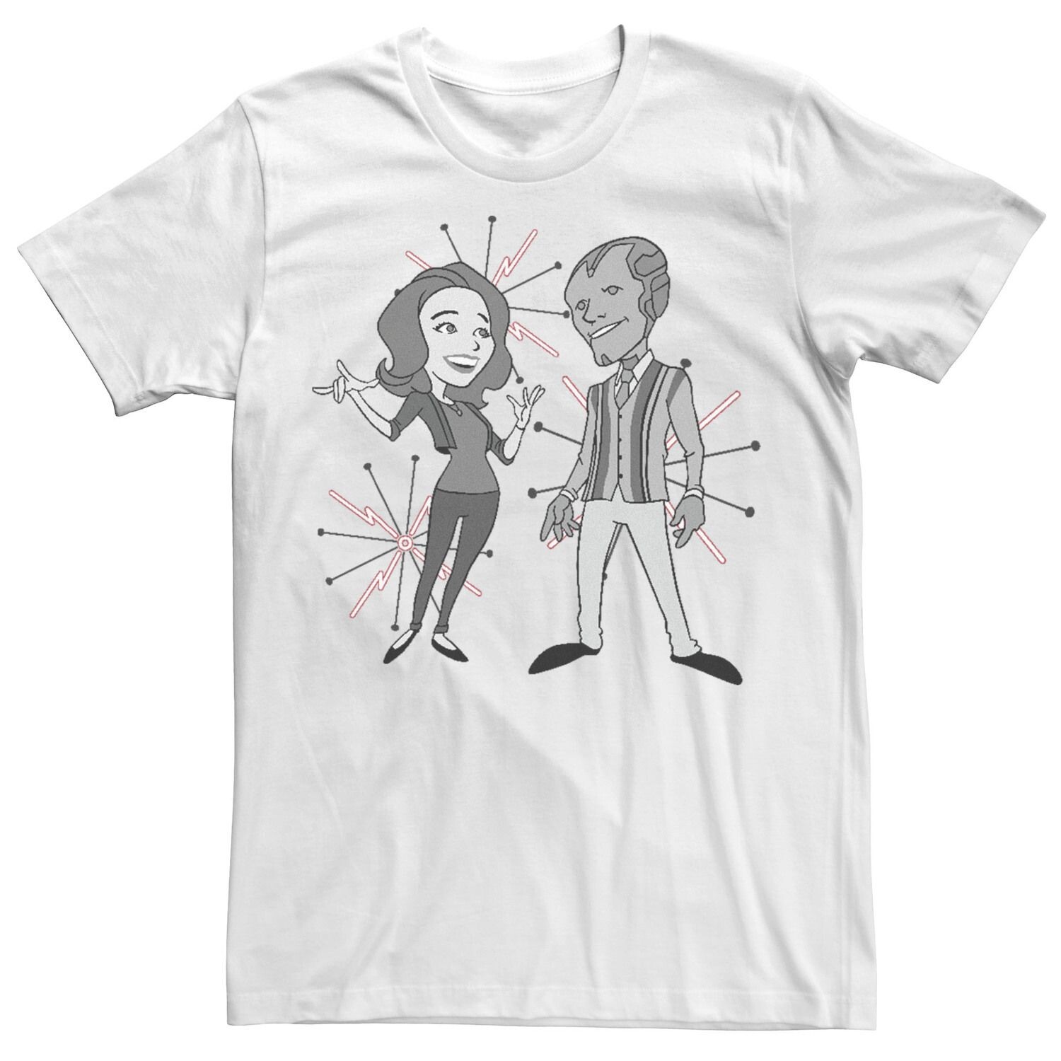 Мужская футболка с дизайном ретро-персонажей Marvel WandaVision Licensed Character
Мужская футболка с дизайном ретро-персонажей Marvel WandaVision Licensed Character