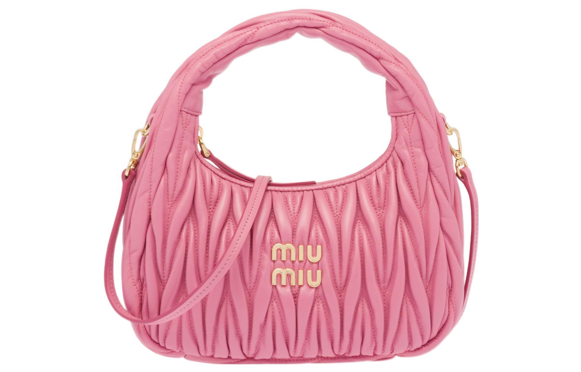 MIU MIU Мягкая овчинная кожаная сумка-хобо
MIU MIU Мягкая овчинная кожаная сумка-хобо