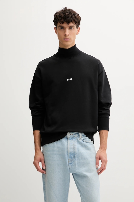 Хлопковая толстовка Msgm, черный
Хлопковая толстовка Msgm, черный