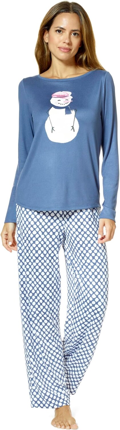 Свободный вязаный пижамный комплект Snowman Smiles с начесом HUE, цвет Blue Indigo
Свободный вязаный пижамный комплект Snowman Smiles с начесом HUE, цвет Blue Indigo