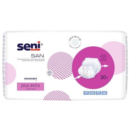 Анатомические подгузники, 30 шт. San Seni Plus Extra
Анатомические подгузники, 30 шт. San Seni Plus Extra